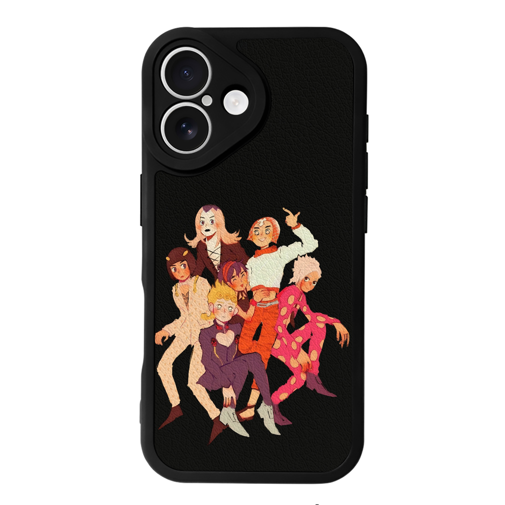 （画像用） ジョジョの奇妙な冒険 JoJo's Bizarre Adventure 【iPhone 16シリーズ対応】シリコンスマホケース（レザー調） 材質：シリコン